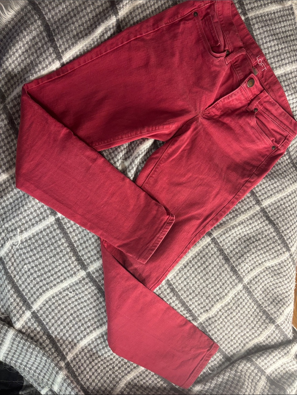 LOFT Women's Raspberry Skinny Jeans